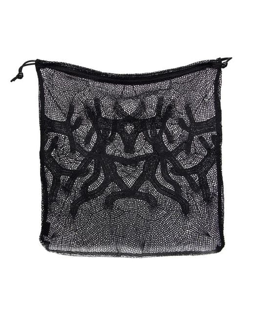 Bottega Veneta Black Mesh Clutch Bag