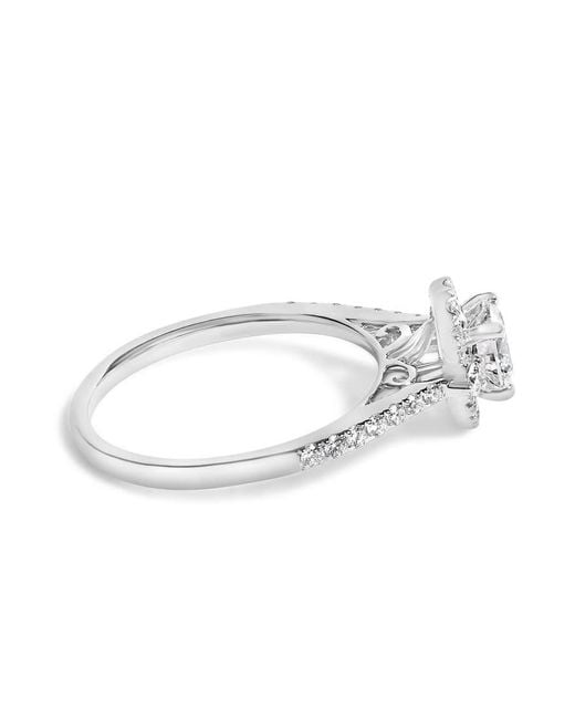 Haus of Brilliance White 14K 1.00 Cttw Lab-Grown Diamond Oval Shaped Halo Engagement Ring