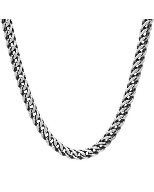Robert Alton Metallic Stainless Steel Matte Franco Chain for men