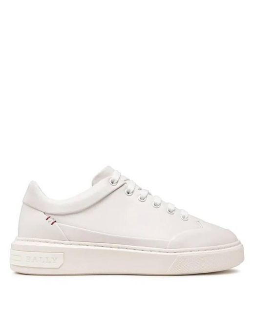 Bally White Melvin Leather Low-Top Sneakers, Brand Size 11 Us for men
