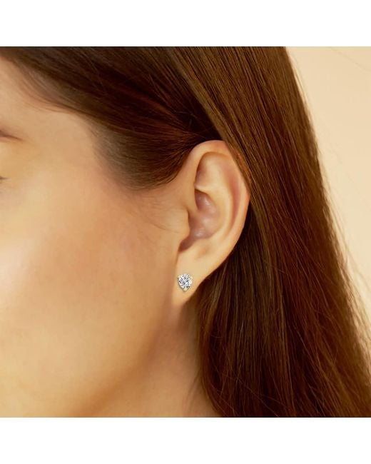 Brilliant Diamond Metallic 14Kt 1.50 Carat Lab Grown Diamond Stud Earrings For