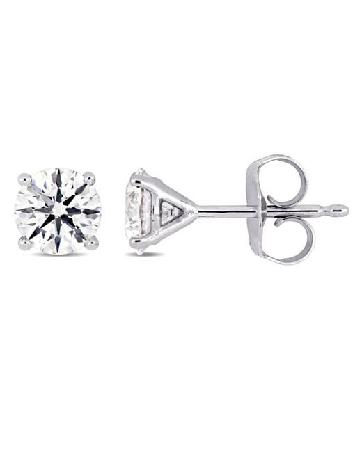 Amour Metallic 1 Ct Tw Diamond Stud Earrings for men