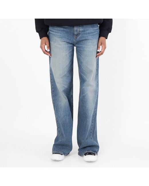 KENZO Blue Stretch Denim Ayame Wide Jeans