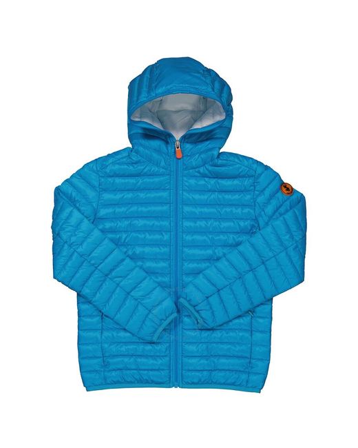 Save The Duck Blue Kids Fluo Gillo Puffer Jacket for men