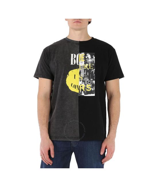 BOY London Black Boy Acid 2 Face Cotton T-shirt for men