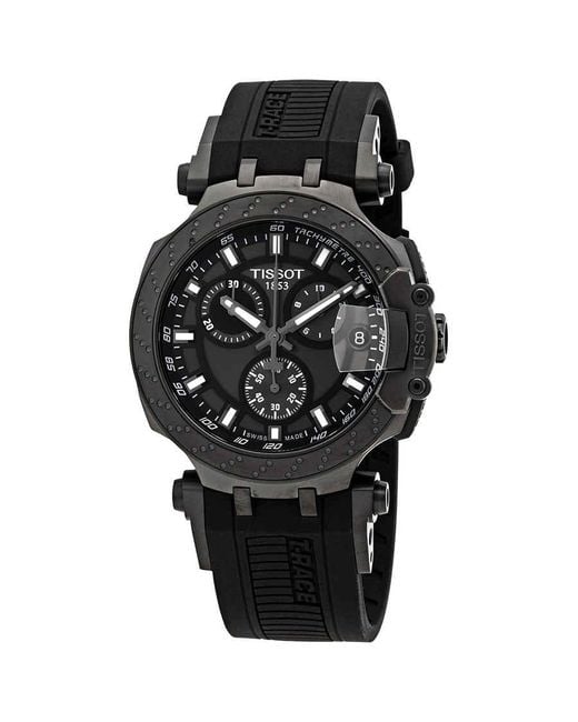 Tissot Black T-race Chronograph Anthracite Dial Watch for men