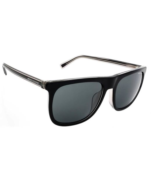 Armani Exchange Black Square Sunglasses Ax4102sf 831887 57 for men