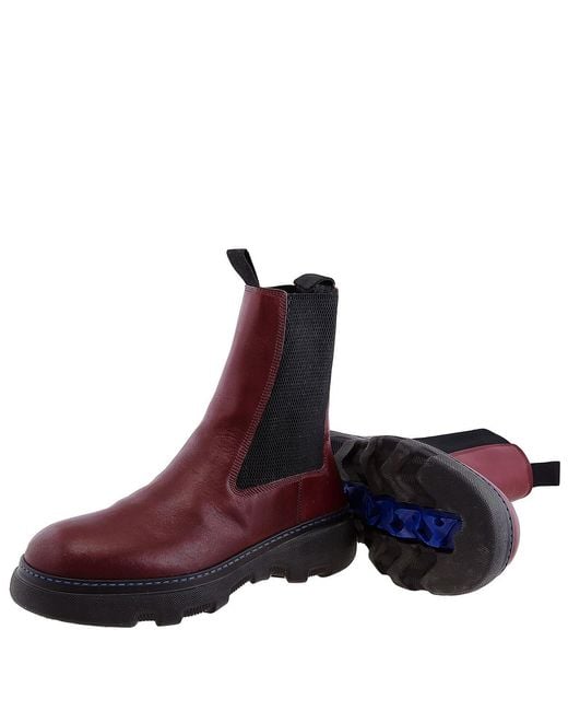 Burberry Purple Creeper Leather Chelsea Boots, Brand Size 42 Us for men