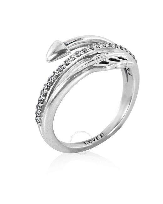 Pandora Metallic Sterling Wrap-Around Arrow Ring, Size 54 (Us 7)