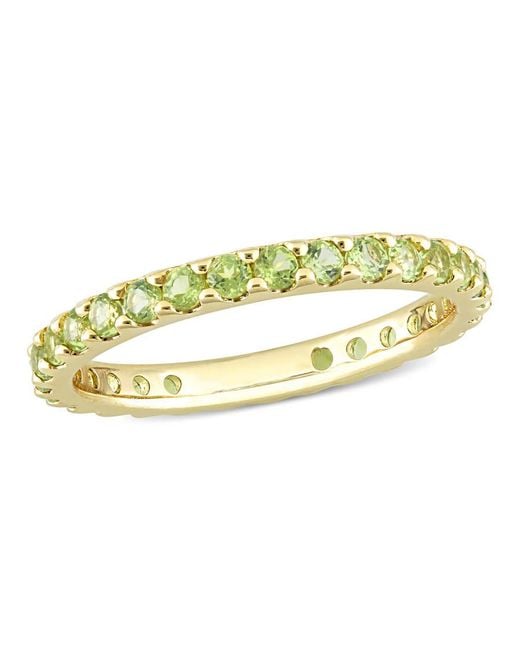 Amour Metallic 1 1/5 Ct Tgw Peridot Eternity Ring