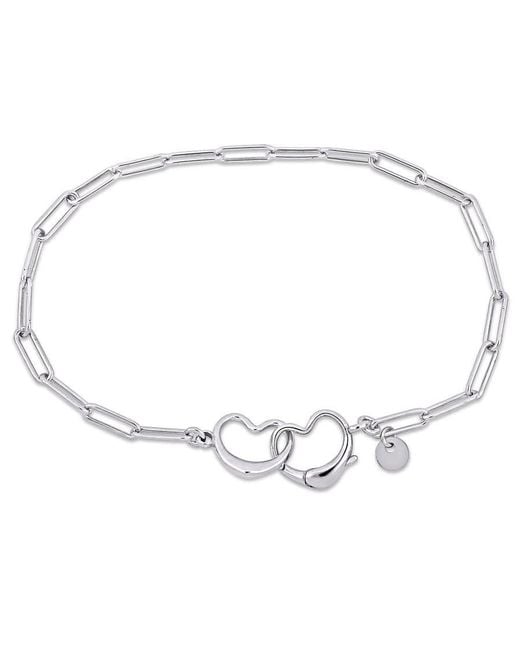 Amour Metallic Paper Clip Link Bracelet