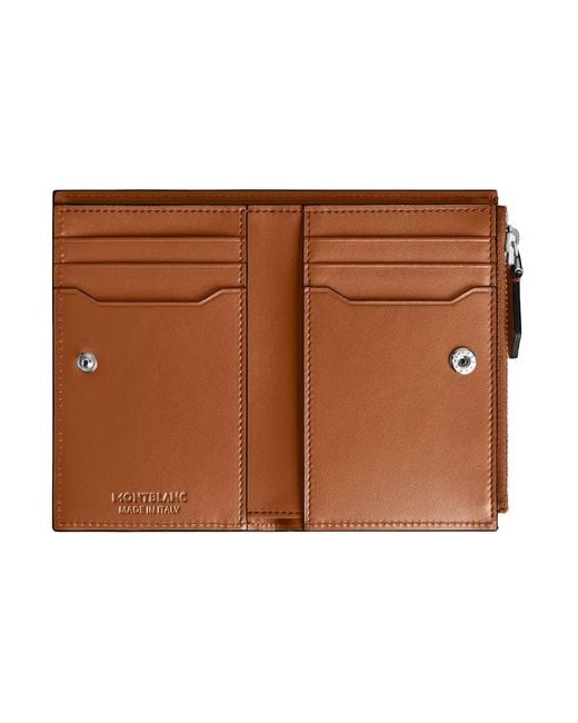 Montblanc Brown Mini Vertical Wallet 6Cc for men