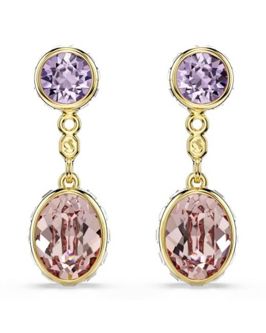 Swarovski Metallic Chroma-Tone Plated Drop Earrings for men