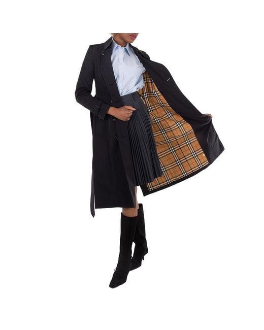 Burberry Black The Chelsea Long Cotton-gabardine Trench Coat for men