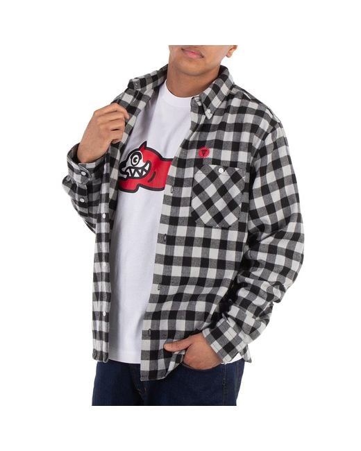 ICECREAM Black Check Pattern Flannel Shirt for men