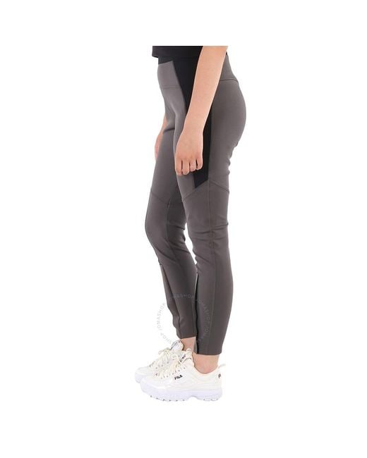 Moncler Gray High-waisted Panelled leggings
