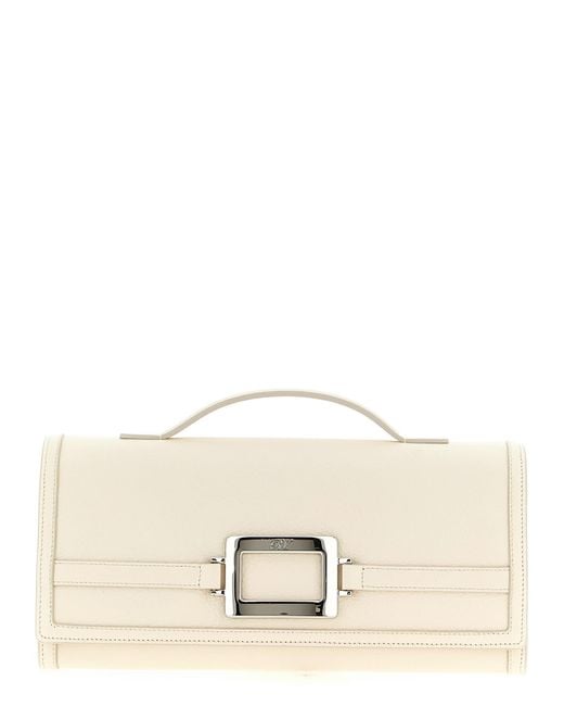 Roger Vivier Natural 'Belle Vivier' Clutch