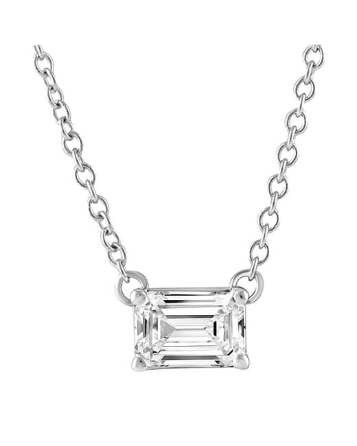 Brilliant Diamond Metallic 14Kt 0.65 Carat Lab Grown Diamond Pendant Necklace For
