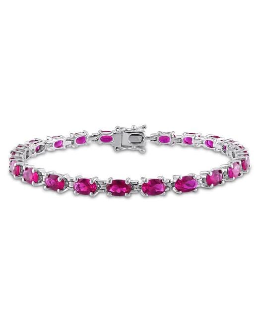 Amour Purple 16 1/2 Ct Tgw Created Ruby Bracelet