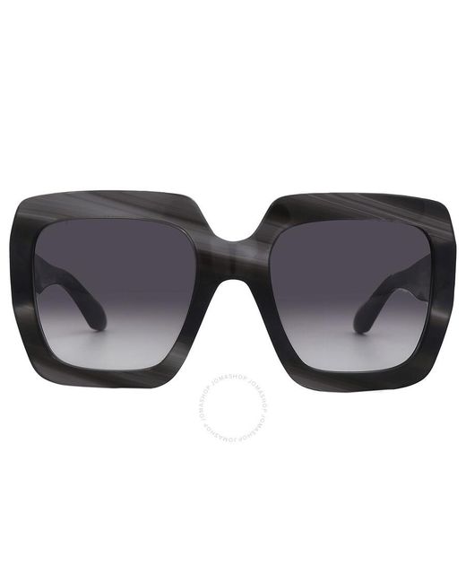 Carolina Herrera Gray Grey Butterfly Sunglasses Shn636 0796 55