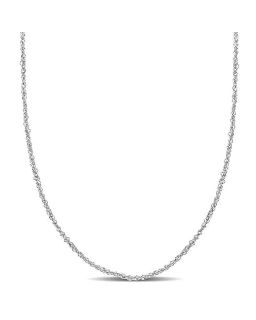 Amour Metallic 1.2Mm Sparkling Singapore Necklace