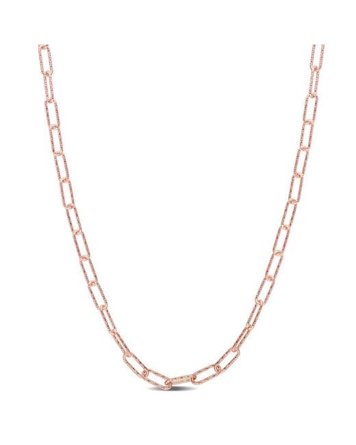 Amour Metallic Fancy Paperclip Chain Necklace