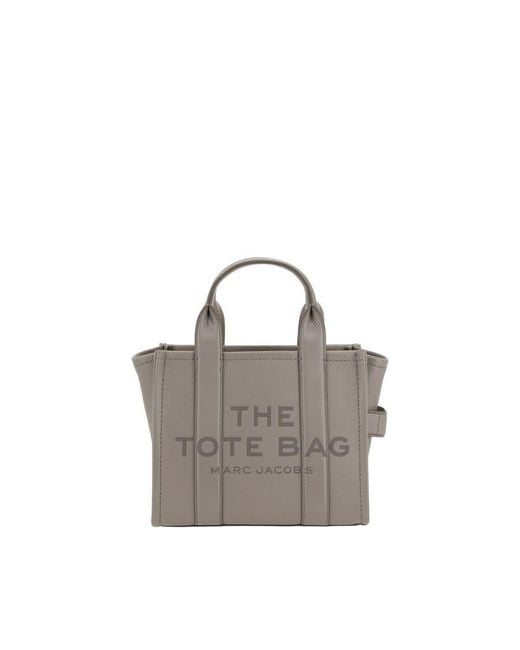 Marc Jacobs Gray Grained Calf Leather Tote Bag