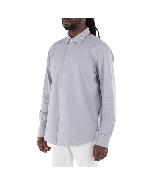 Boss Gray Regular-Fit Long Sleeve Shirt, Brand Size 44 (Us for men