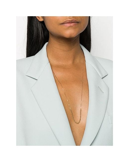 Bottega Veneta White Ladies-Tone Necklace