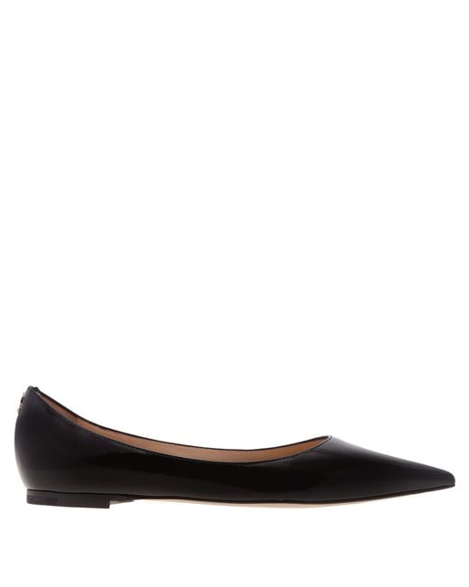 Jimmy Choo Black Love Patent Ballerinas Flats