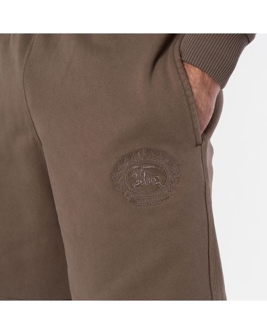Burberry Green Ekd Embroidered Cotton Shorts for men