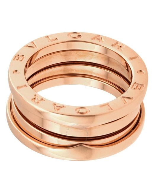 BVLGARI Metallic 18 Kt Rose B.Zero1 Three-Band Ring
