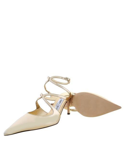 Jimmy Choo Metallic Azia 75 Leather Pumps, Brand Size 41 Us