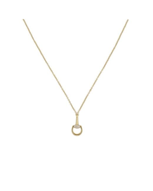 Gucci Metallic Horsebit Diamond Necklace