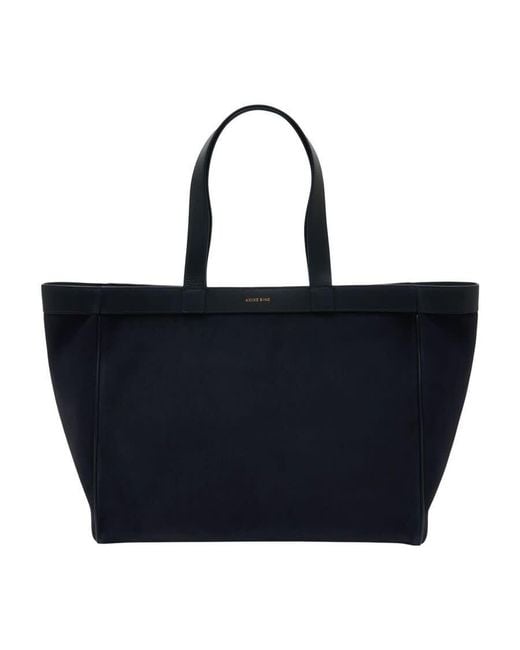 Anine Bing Blue Calfskin Leather Tote Bag