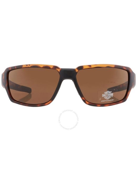 Harley Davidson Brown Wrap Sunglasses Hd0672s 56e 61 for men