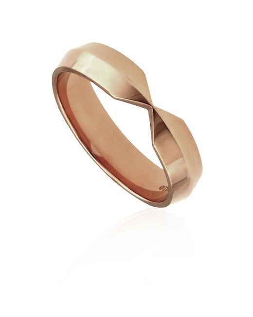 Tiffany & Co Metallic 18K Rose Nesting Wide Band Ring