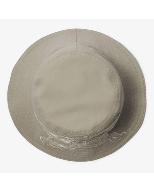 Burberry Gray Ekd Cotton Bucket Hat for men