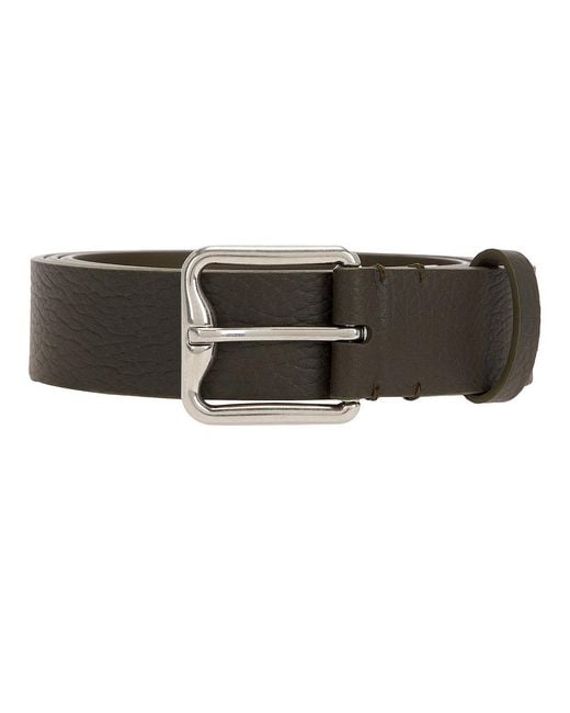 Burberry Black B Buckle Shield Leather Belt for men