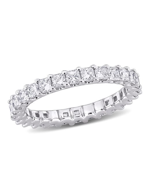 Created Forever Metallic 2Ct Tdw Princess-Cut Lab-Created Diamond Eternity Ring