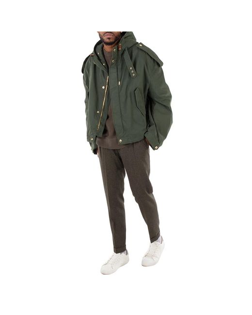 Alexander McQueen Green Hooded Jacket, Brand Size 50 (Us for men