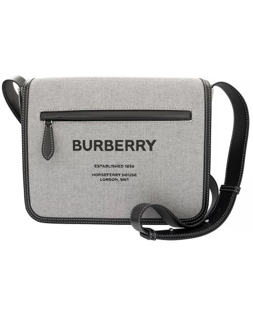 Burberry Gray Olympia Small Horseferry Print Messenger Bag for men