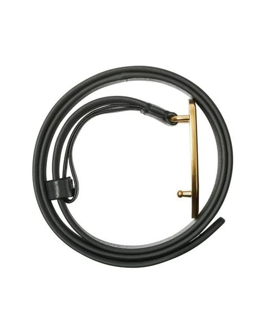 Burberry Black Leather Shield Ekd Belt