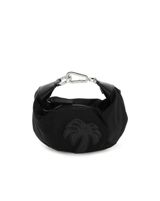 Palm Angels Black Hobo Palm Mini Handbag