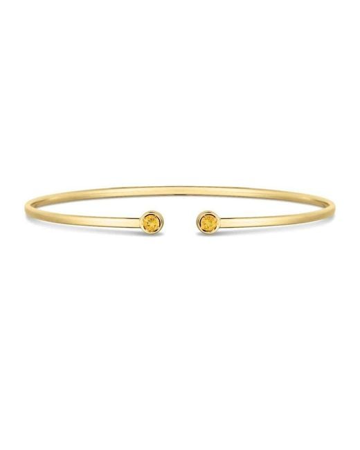 Tresorra Metallic 14K Citrine Open Cuff Bangle Bracelet