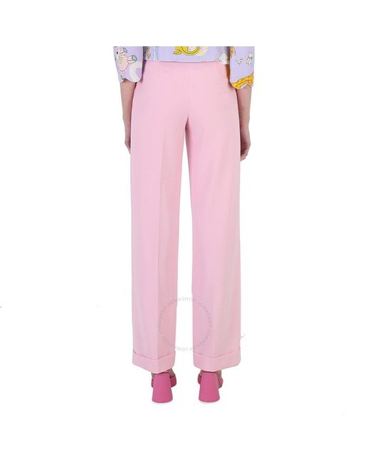 Moschino Pink Straight-leg Trousers