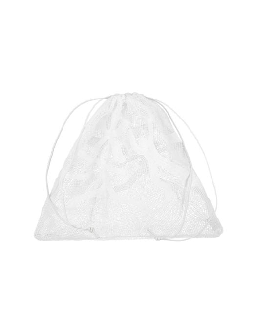 Bottega Veneta White Mesh Clutch Bag