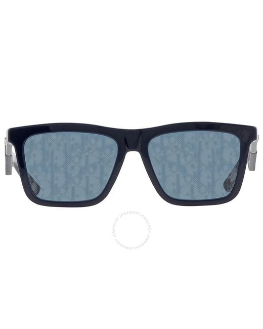 Dior Blue Logo Rectangular Sunglasses B27 S1i 30b8 56 for men