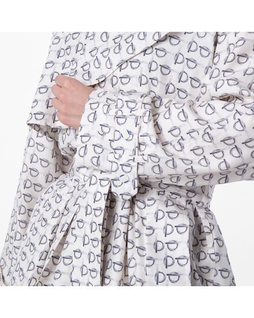 Burberry Gray B-Print Lightweight Trench Coat, Brand Size 8 Us