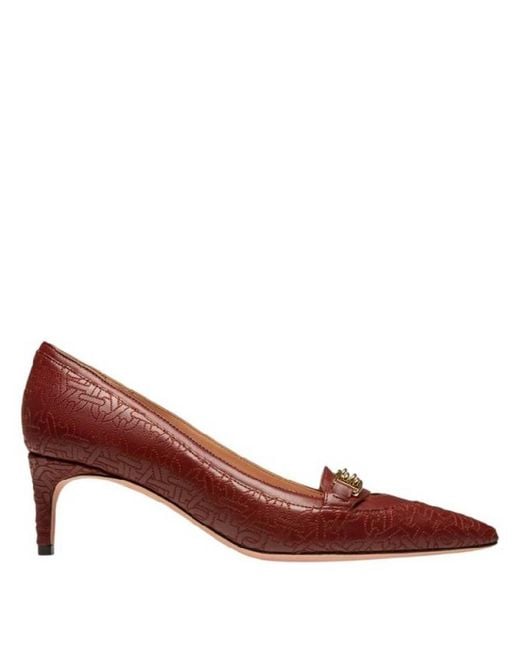 Bally Red Daika 85 Leather Pumps, Brand Size 36 Us